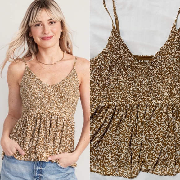 NWOT Old Navy V-Neck Mesh Babydoll Cami Swing Top - Picture 1 of 5